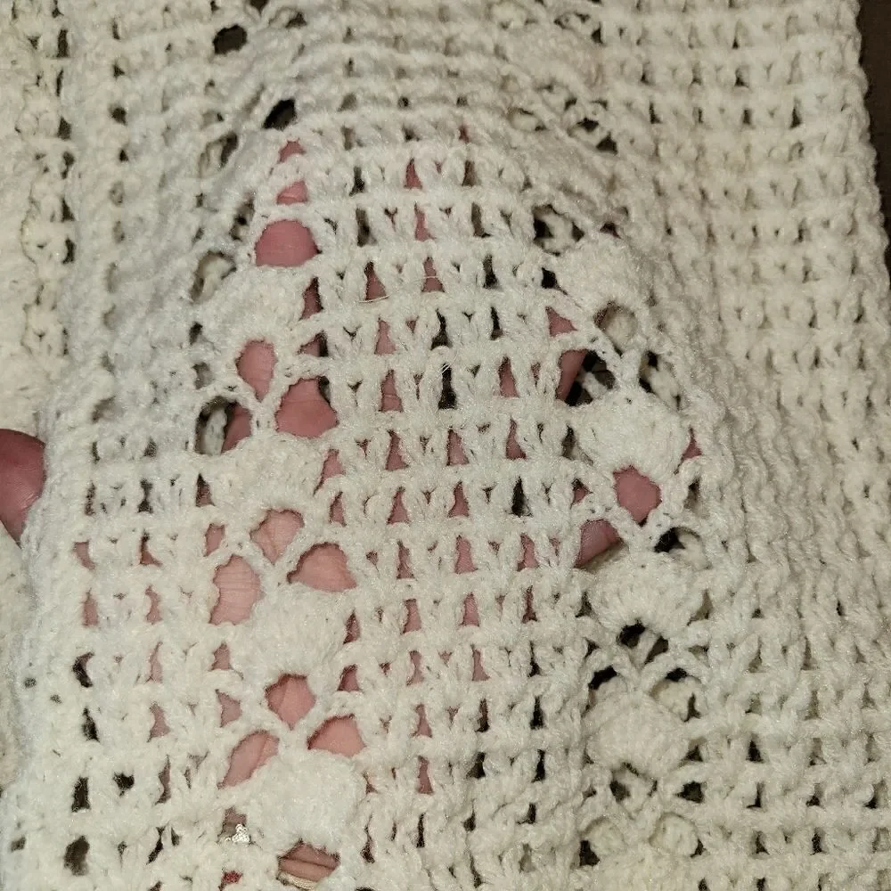 Vintage Handmade Knitted/Crochet Cardigan/Vest